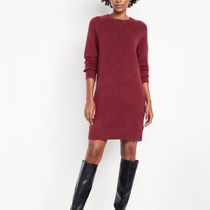 Old Navy SoSoft Maroon Long Sleeve mini sweater Dress